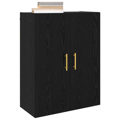 vidaXL Wall Cabinet Black Oak 69.5 x 34 x 90 cm Engineered Wood
