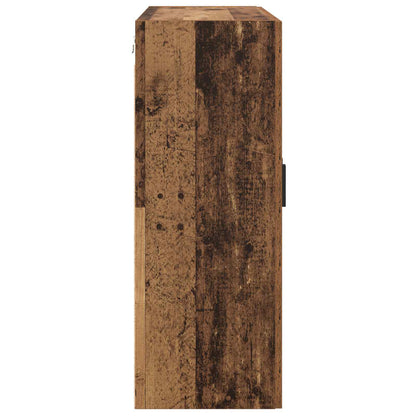 vidaXL Wall Cabinet Old Wood 69.5 x 34 x 90 cm Engineered Wood
