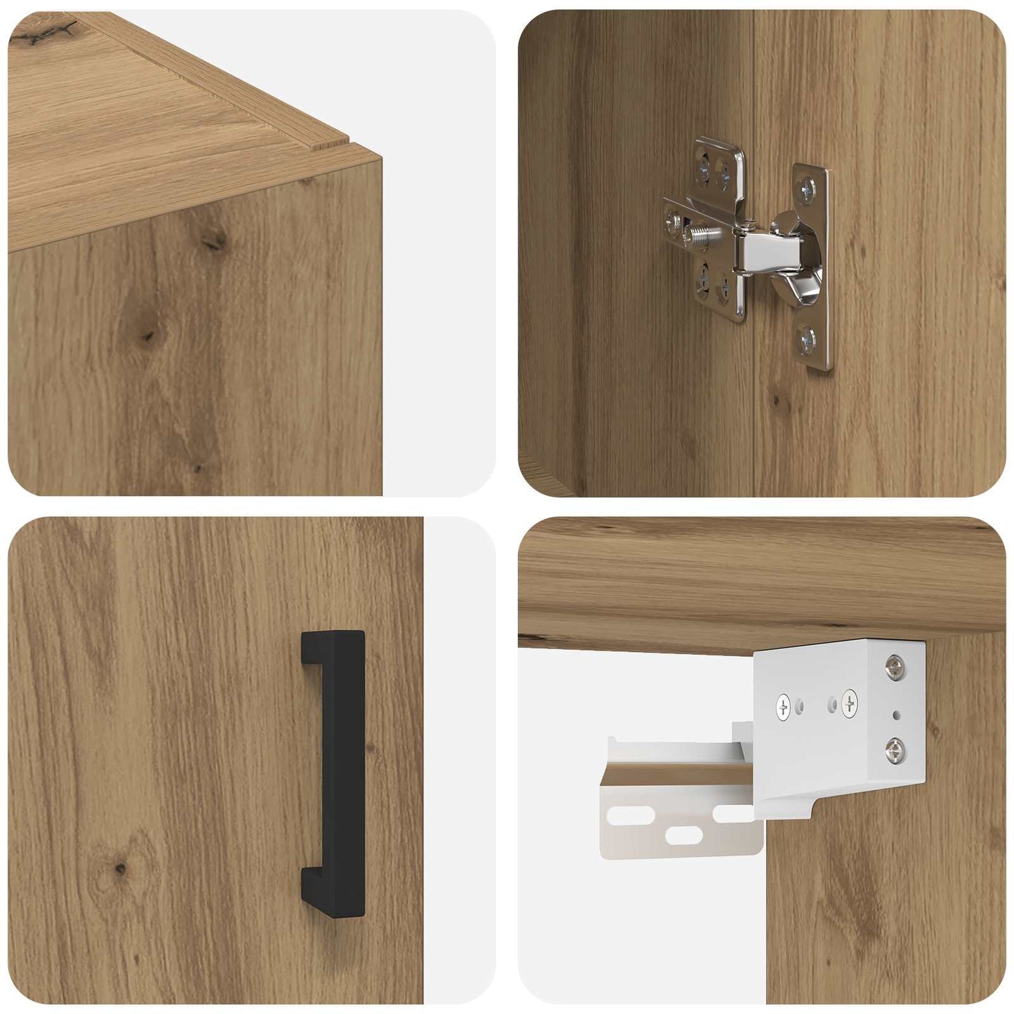 vidaXL Wall Cabinet Artisan Oak 69.5 x 34 x 90 cm Engineered Wood