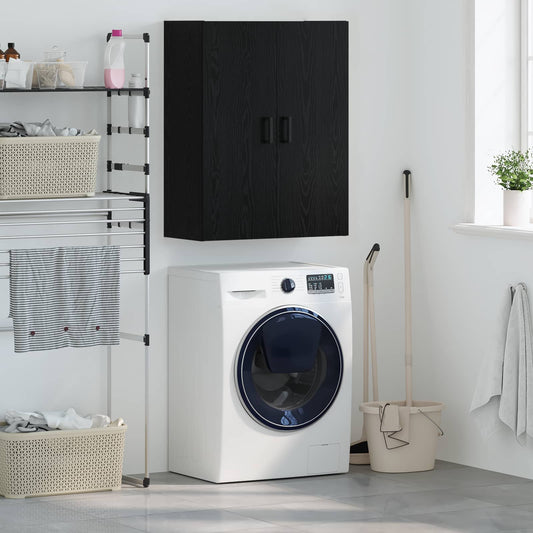 vidaXL Wall Cabinet Black Oak 69.5 x 34 x 90 cm Engineered Wood