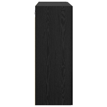 vidaXL Wall Cabinet Black Oak 69.5 x 34 x 90 cm Engineered Wood