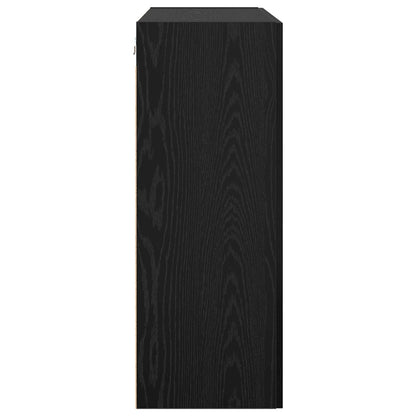 vidaXL Wall Cabinet Black Oak 69.5 x 34 x 90 cm Engineered Wood