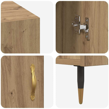 vidaXL Desk with Shelf Artisan oak 140 x 50 x 75 cm Engineered wood