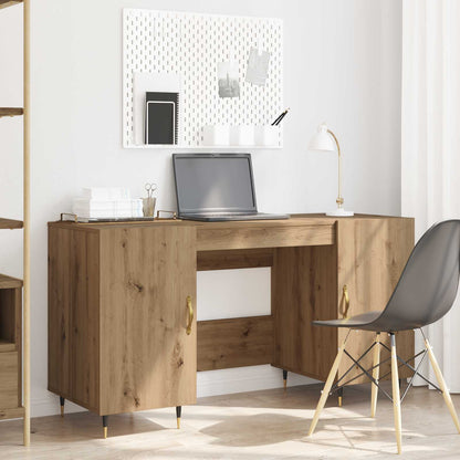 vidaXL Desk Artisan oak Engineered wood 140 x 50 x 75 cm