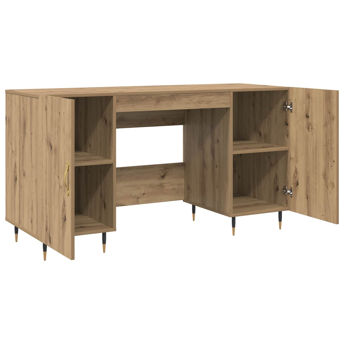 vidaXL Desk Artisan oak Engineered wood 140 x 50 x 75 cm