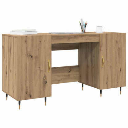 vidaXL Desk Artisan oak Engineered wood 140 x 50 x 75 cm