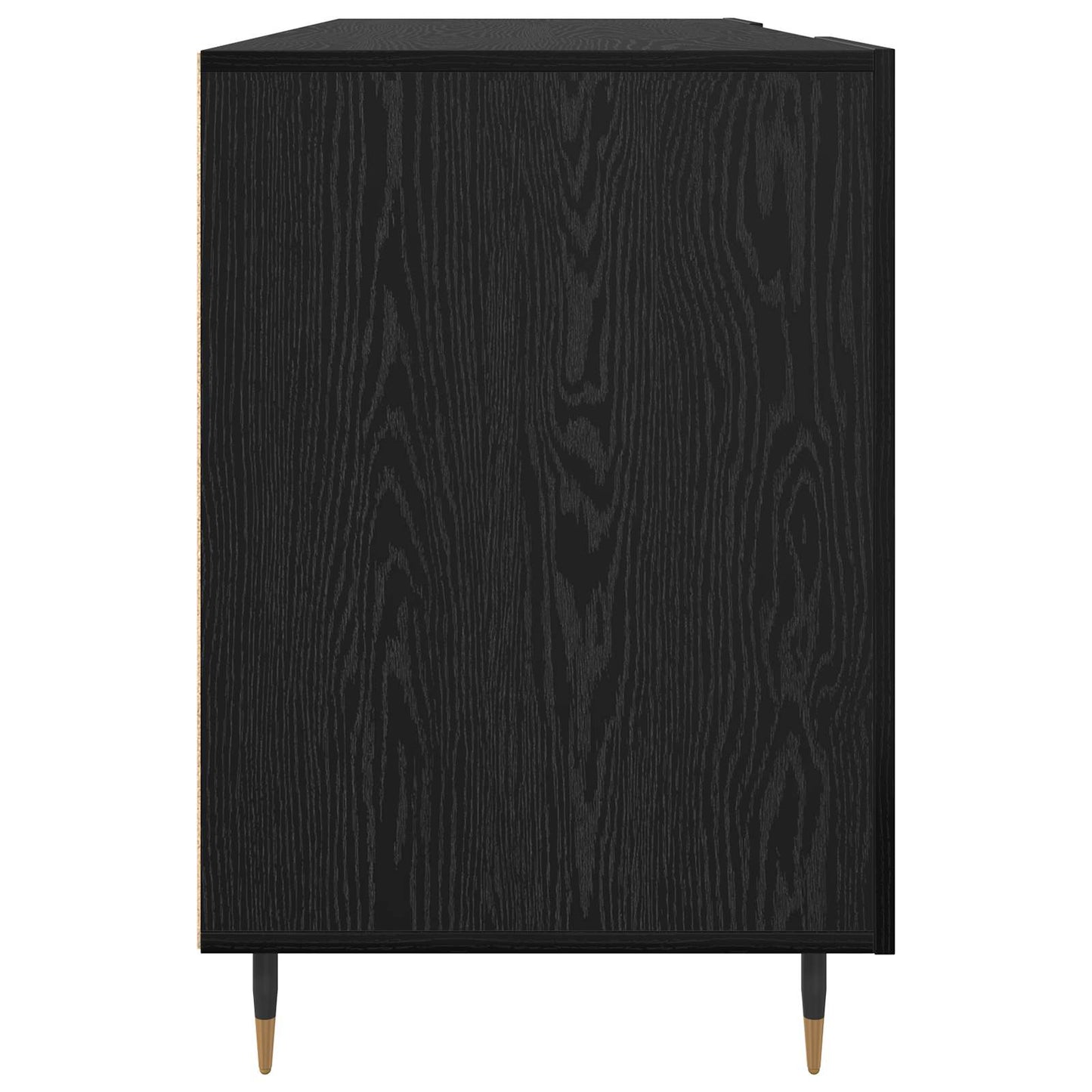 vidaXL Desk with Shelf Black oak 140 x 50 x 75 cm Engineered wood