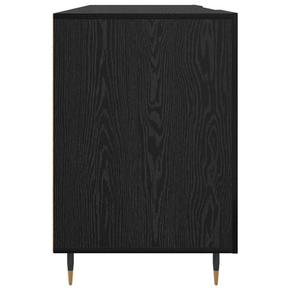 vidaXL Desk with Shelf Black oak 140 x 50 x 75 cm Engineered wood