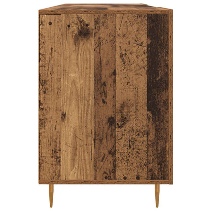 vidaXL Desk with Shelf Old wood 140 x 50 x 75 cm Engineered wood