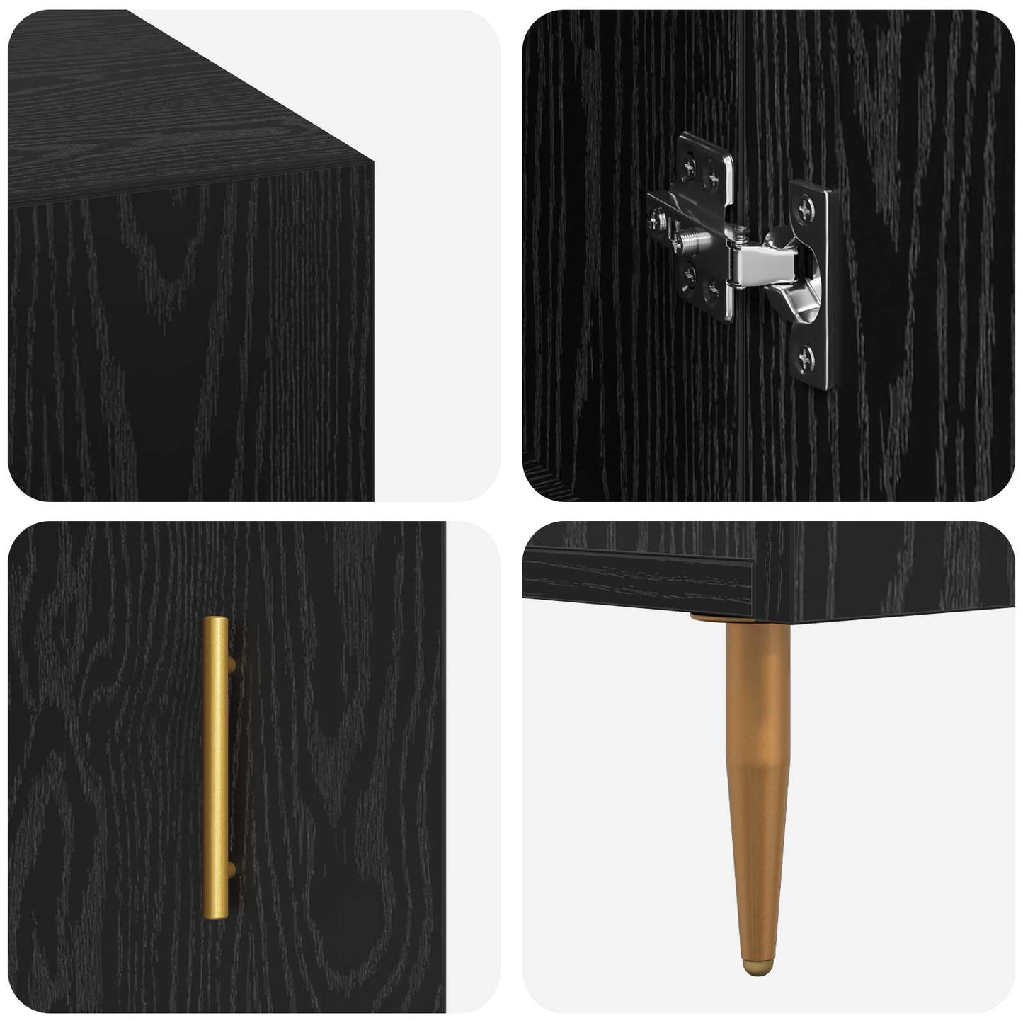 vidaXL Desk with Shelf Black oak 140 x 50 x 75 cm Engineered wood