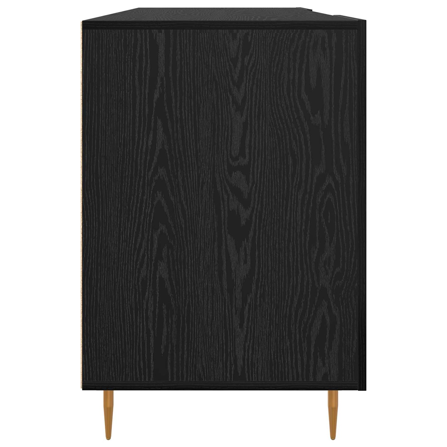 vidaXL Desk with Shelf Black oak 140 x 50 x 75 cm Engineered wood