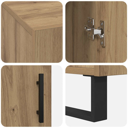 vidaXL Desk Artisan oak Engineered wood 140 x 50 x 75 cm