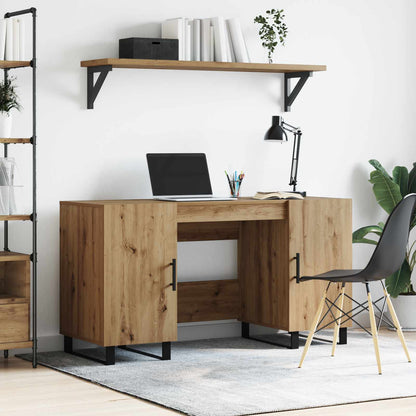 vidaXL Desk Artisan oak Engineered wood 140 x 50 x 75 cm