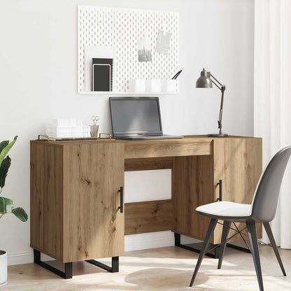 vidaXL Desk Artisan oak Engineered wood 140 x 50 x 75 cm