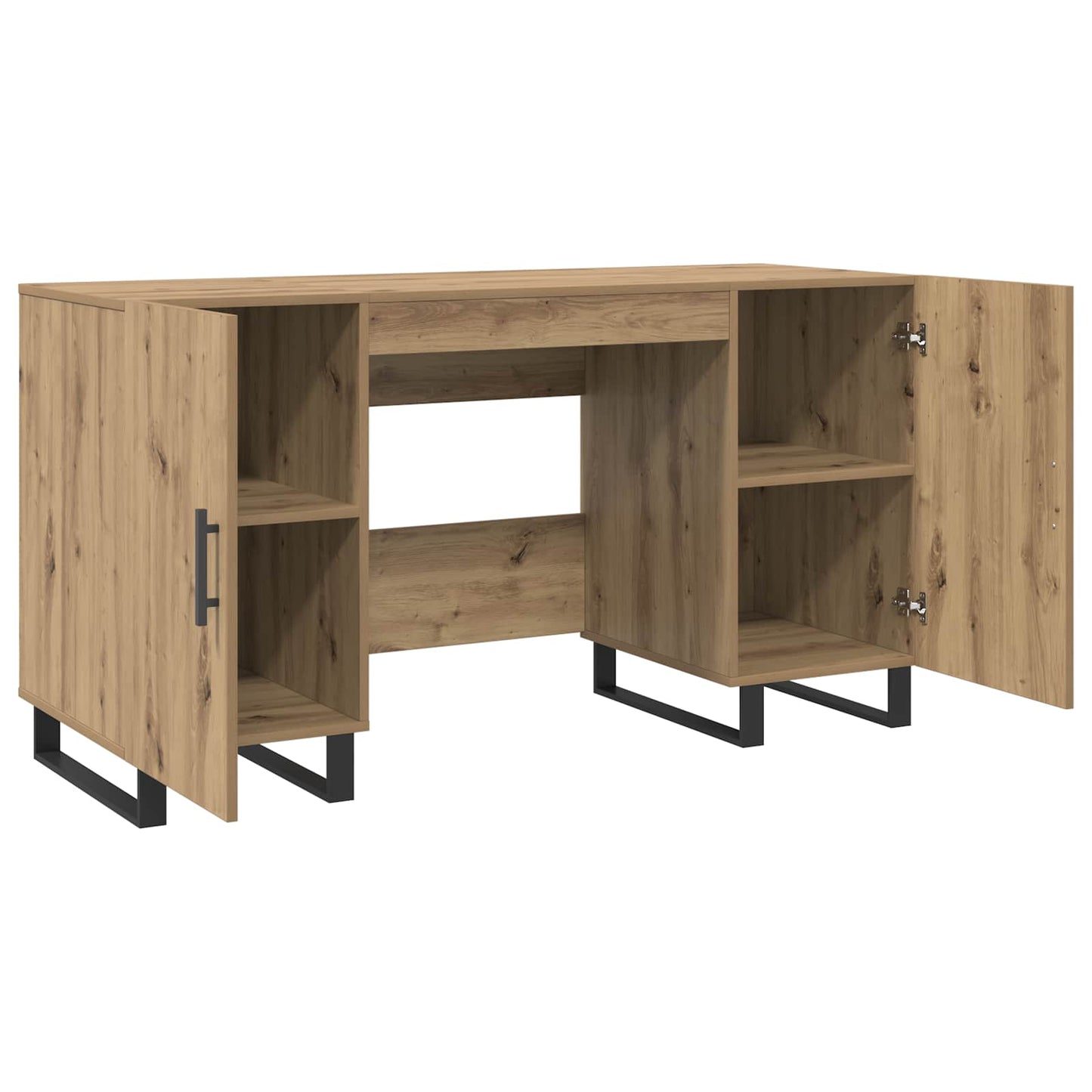 vidaXL Desk Artisan oak Engineered wood 140 x 50 x 75 cm