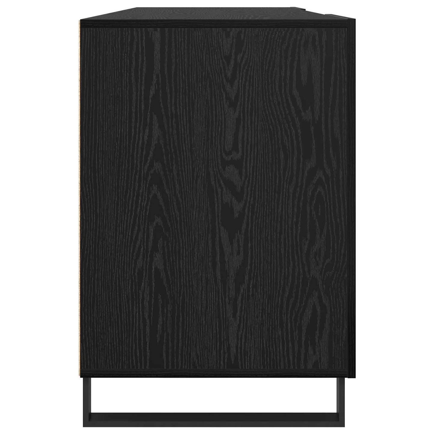 vidaXL Desk Black oak Engineered wood 140 x 50 x 75 cm