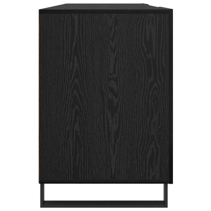 vidaXL Desk Black oak Engineered wood 140 x 50 x 75 cm