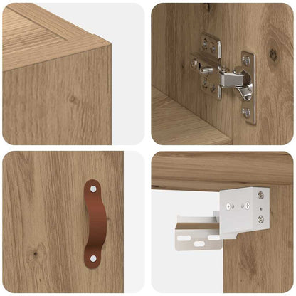 vidaXL Wall Cabinet 60 x 31 x 70 cm Engineered wood Artisan oak
