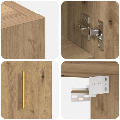 vidaXL Wall Cabinet 60 x 31 x 70 cm Engineered wood Artisan oak