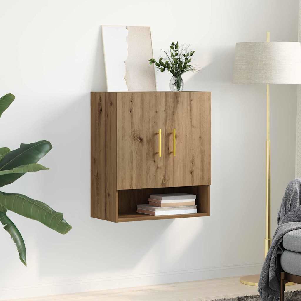 vidaXL Wall Cabinet 60 x 31 x 70 cm Engineered wood Artisan oak