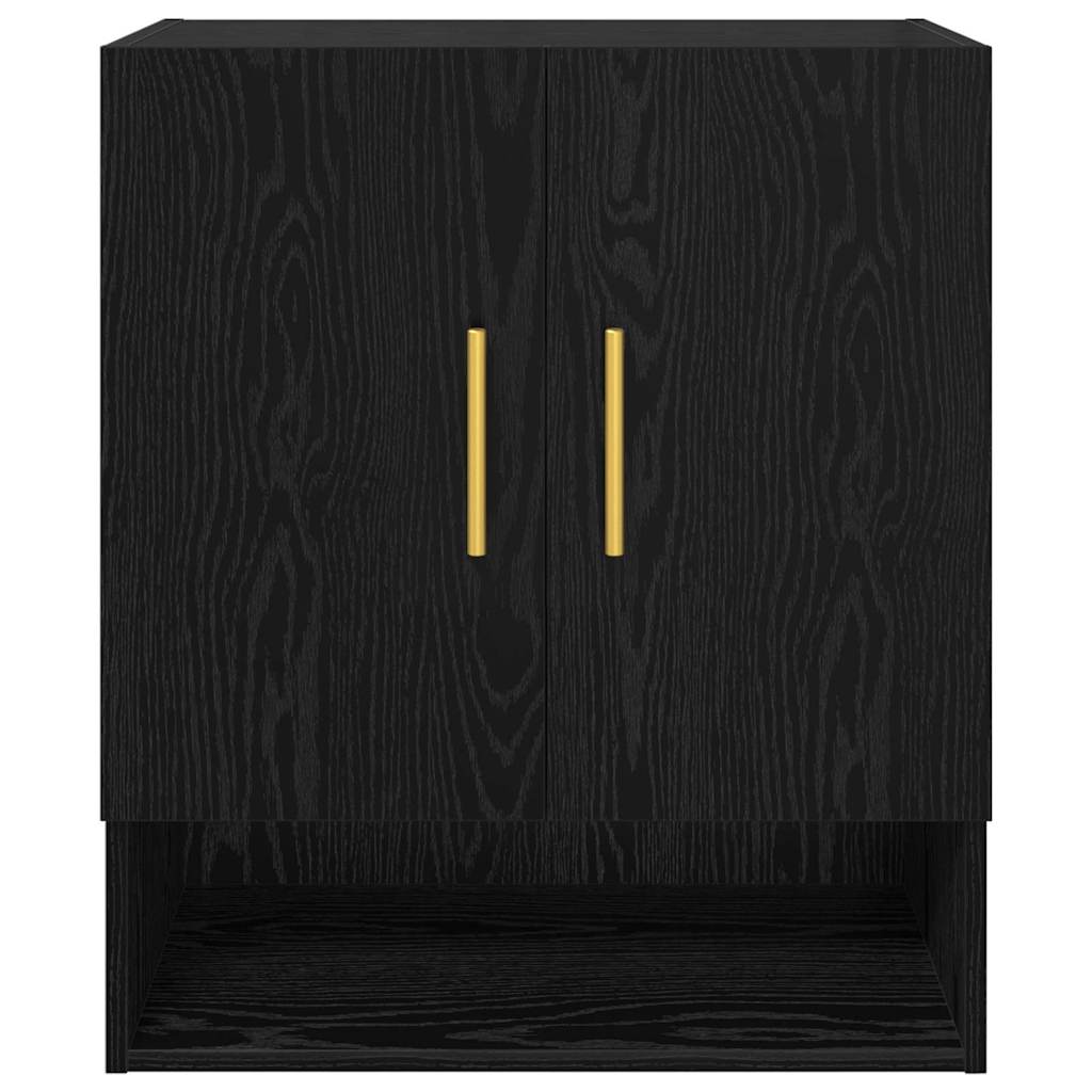 vidaXL Wall Cabinet Black oak 60 x 31 x 70 cm Engineered wood
