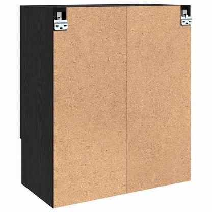 vidaXL Wall-Mounted Cabinet Black Oak 60 x 31 x 70 cm Engineered Wood