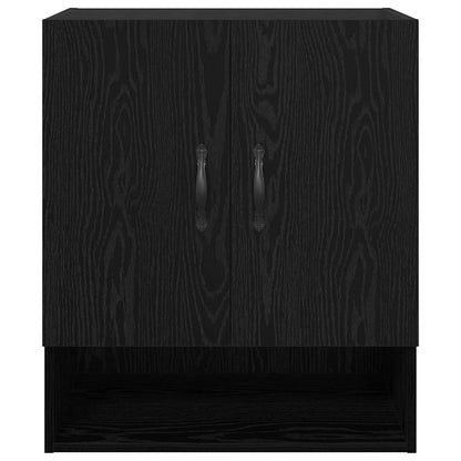 vidaXL Wall-Mounted Cabinet Black Oak 60 x 31 x 70 cm Engineered Wood
