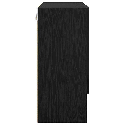 vidaXL Wall-Mounted Cabinet Black Oak 60 x 31 x 70 cm Engineered Wood