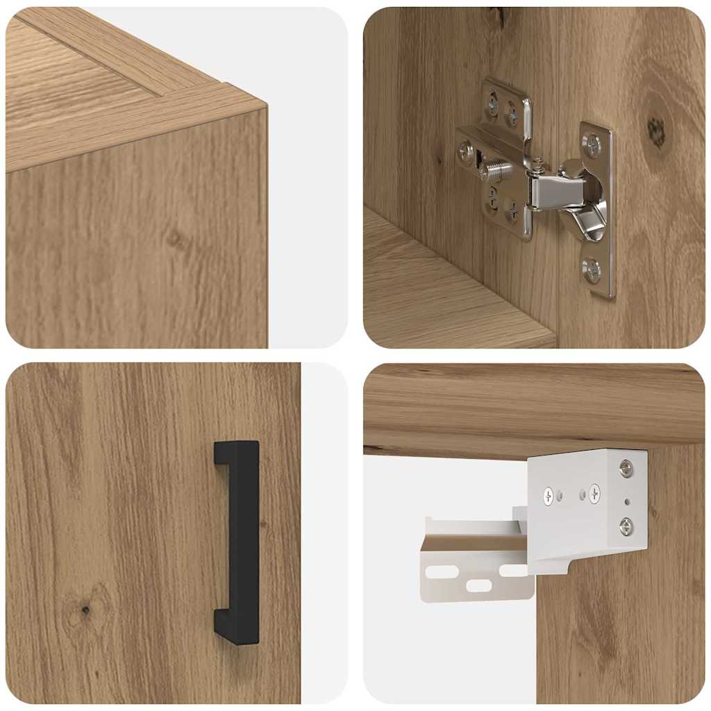 vidaXL Wall Cabinet Artisan oak 60 x 31 x 70 cm Engineered wood
