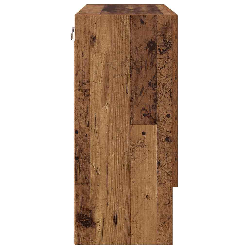 vidaXL Wall-Mounted Cabinet Old Wood 60 x 31 x 70 cm Engineered Wood