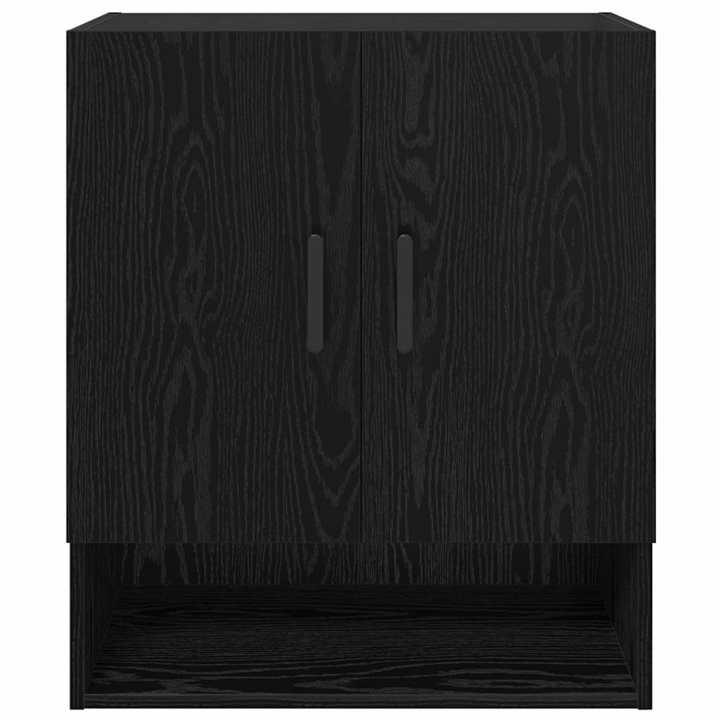 vidaXL Wall-Mounted Cabinet Black Oak 60 x 31 x 70 cm Engineered Wood