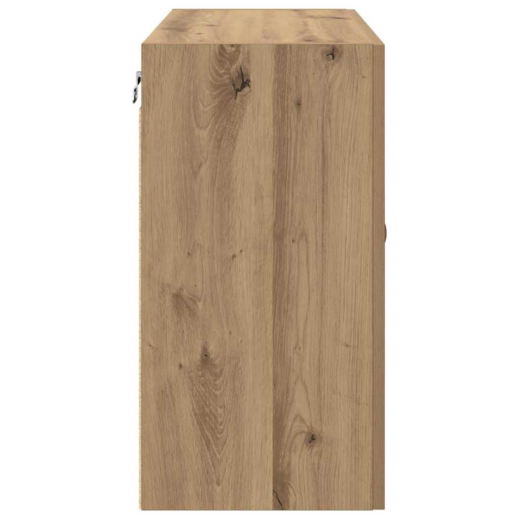vidaXL Wall Cabinet 60 x 31 x 60 cm Engineered wood Artisan oak