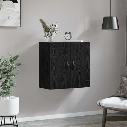 vidaXL Wall-Mounted Cabinet Black Oak 60 x 31 x 60 cm Engineered Wood