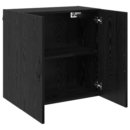 vidaXL Wall-Mounted Cabinet Black Oak 60 x 31 x 60 cm Engineered Wood