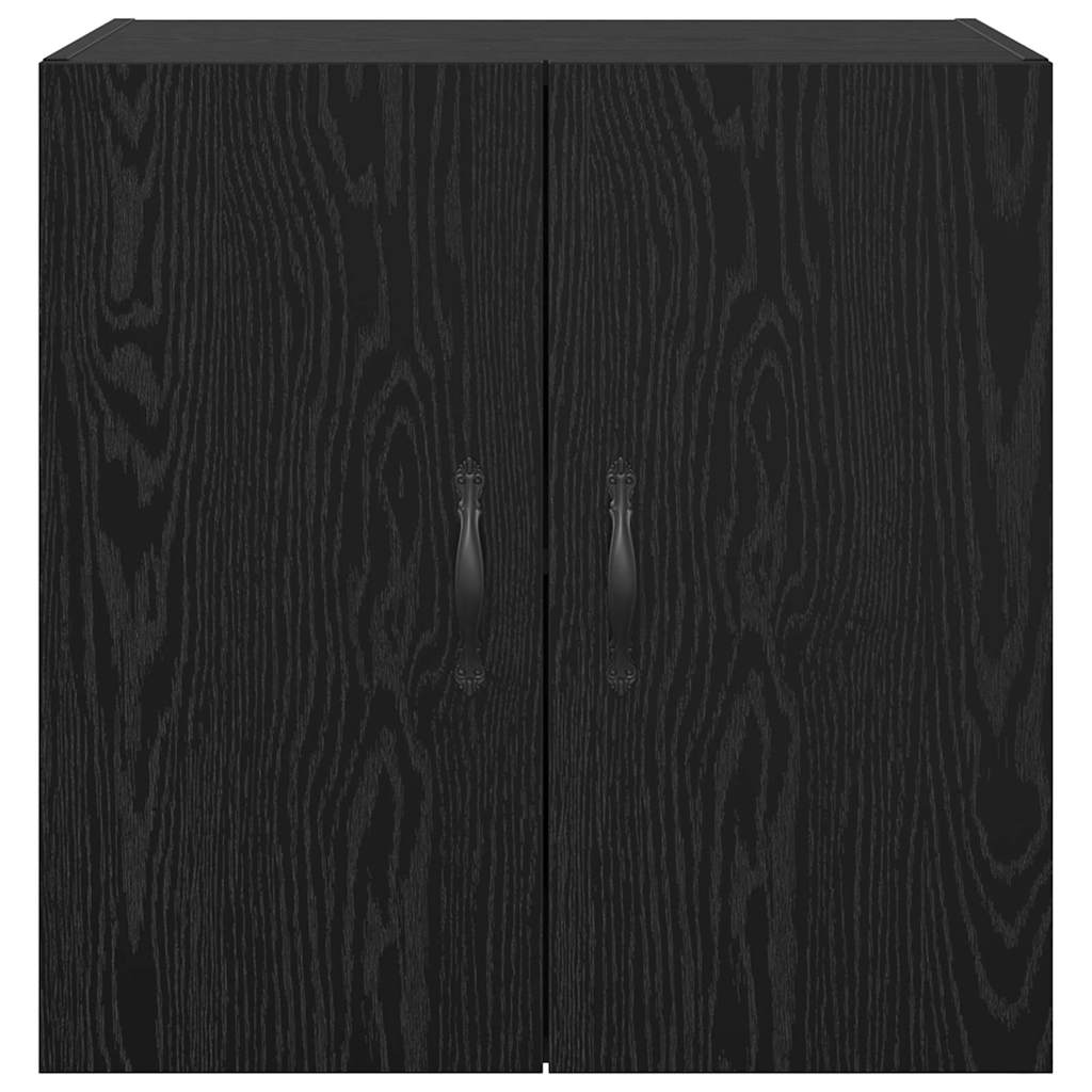 vidaXL Wall-Mounted Cabinet Black Oak 60 x 31 x 60 cm Engineered Wood