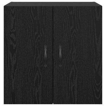 vidaXL Wall-Mounted Cabinet Black Oak 60 x 31 x 60 cm Engineered Wood