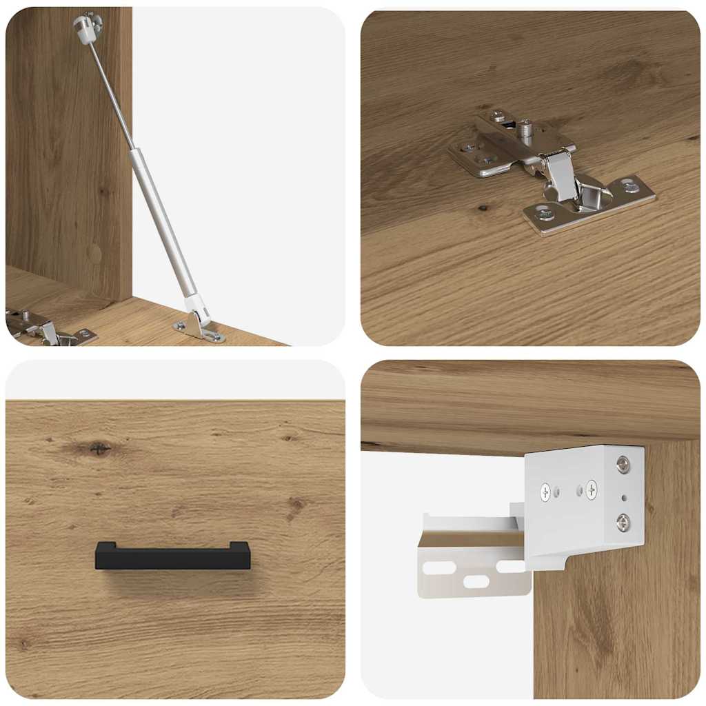 vidaXL Wall-Mounted Cabinet Wall-mounted Artisan Oak 60 x 36.5 x 35 cm