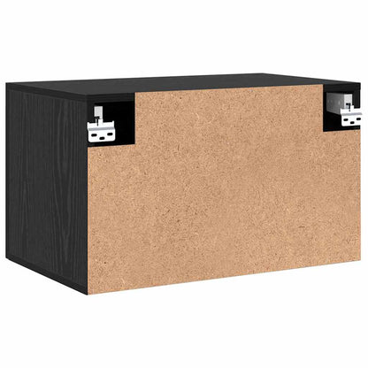 vidaXL Wall-Mounted Cabinet Wall-mounted Black Oak 60 x 36.5 x 35 cm