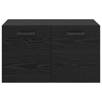 vidaXL Wall-Mounted Cabinet Wall-mounted Black Oak 60 x 36.5 x 35 cm