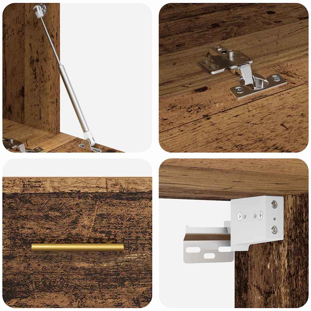 vidaXL Wall Cabinet 80 x 36.5 x 35 cm Engineered Wood Old wood