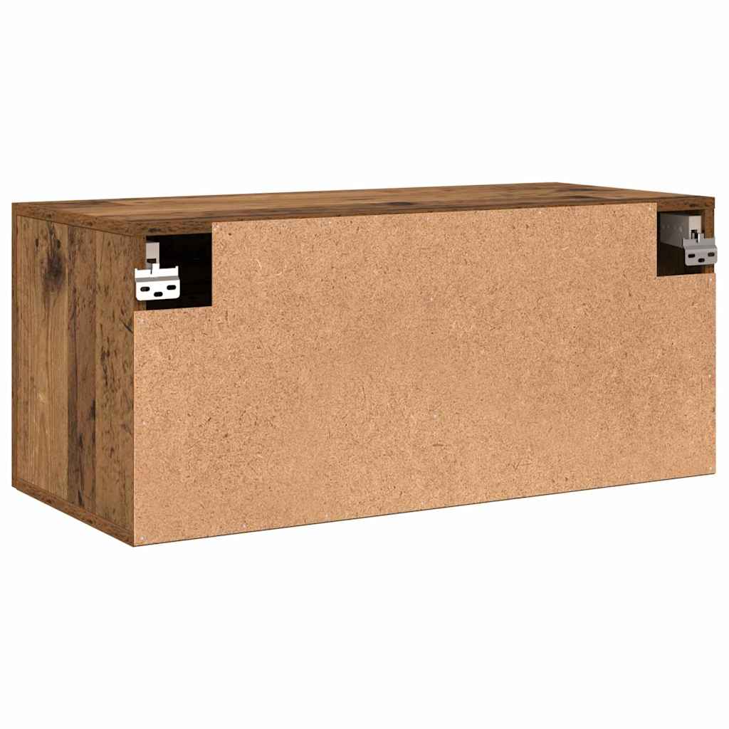 vidaXL Wall Cabinet 80 x 36.5 x 35 cm Engineered Wood Old wood