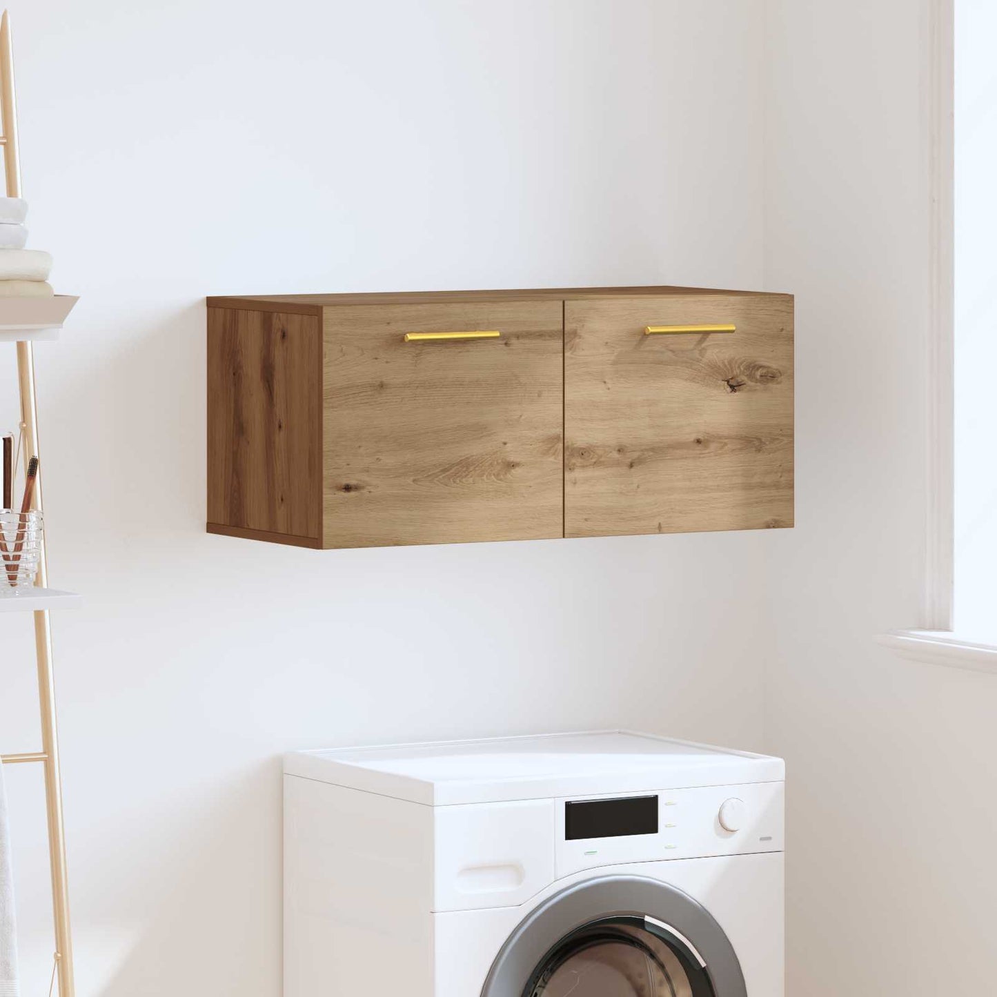 vidaXL Wall Cabinet 80 x 36.5 x 35 cm Engineered wood Artisan oak