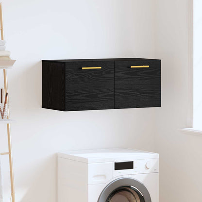 vidaXL Wall Cabinet 80 x 36.5 x 35 cm Engineered Wood Black oak