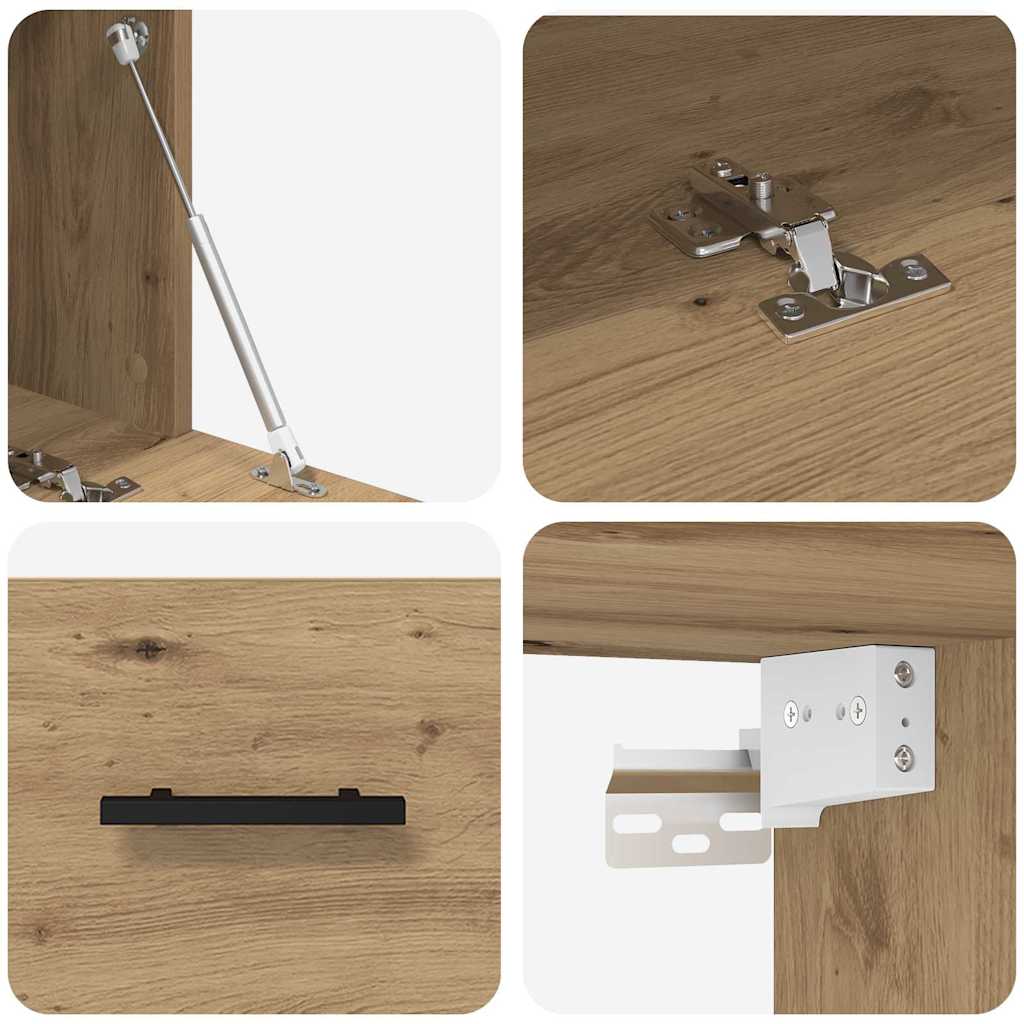 vidaXL Wall Cabinet Artisan oak 80 x 36.5 x 35 cm Engineered wood