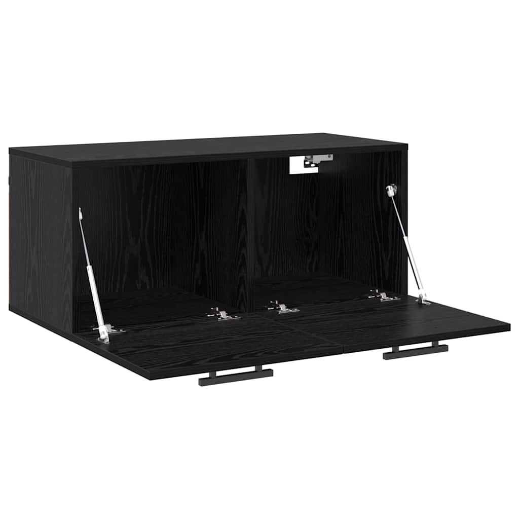 vidaXL Wall Cabinet 80 x 36.5 x 35 cm Engineered Wood Black oak