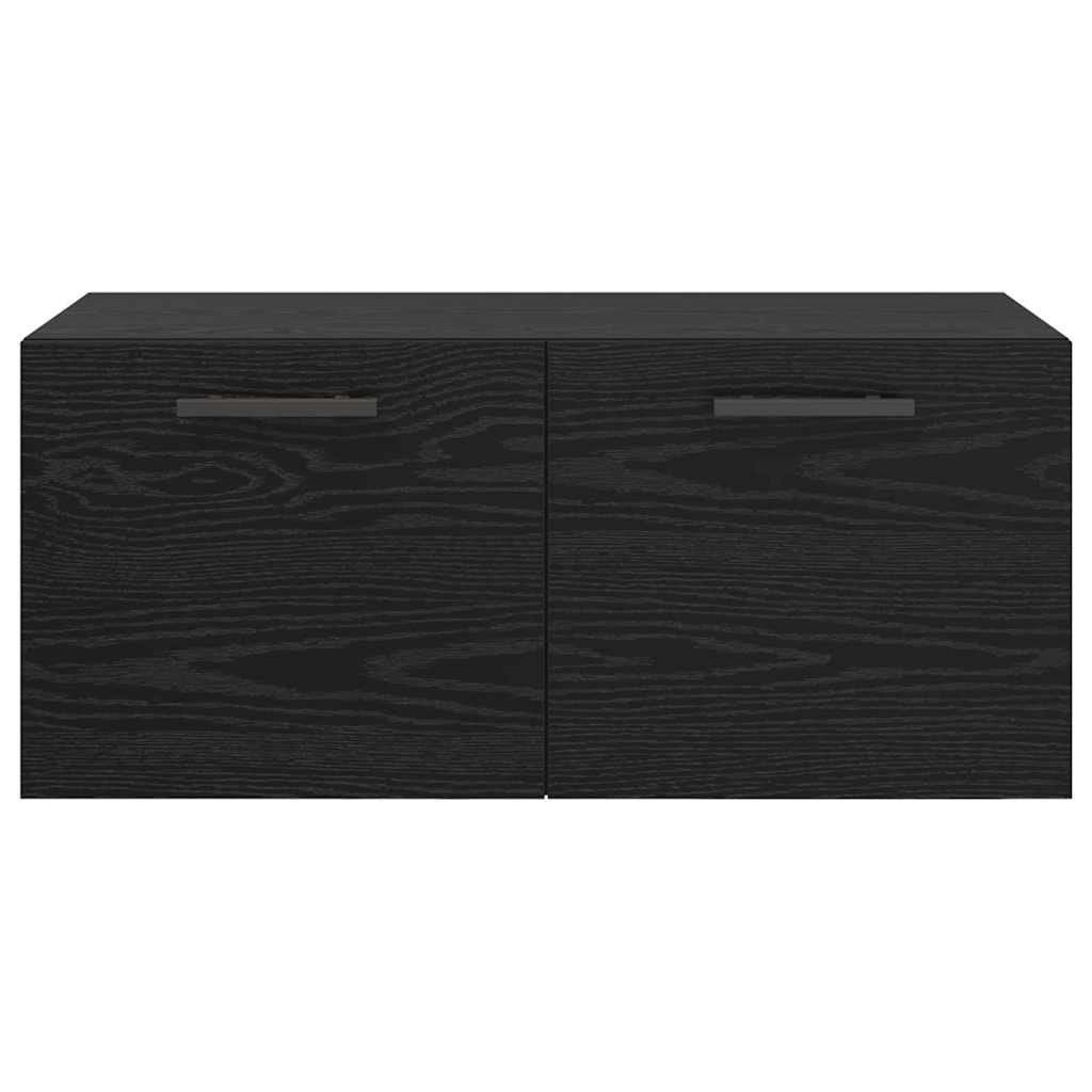 vidaXL Wall Cabinet Black oak 80 x 36.5 x 35 cm Engineered wood