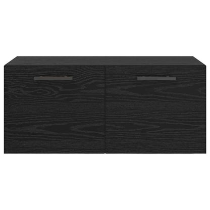 vidaXL Wall Cabinet Black oak 80 x 36.5 x 35 cm Engineered wood