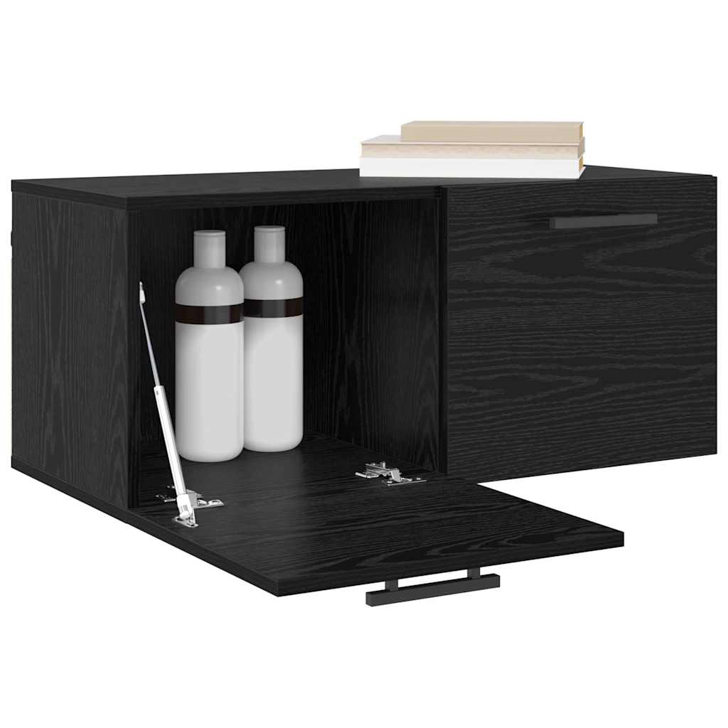 vidaXL Wall Cabinet Black oak 80 x 36.5 x 35 cm Engineered wood
