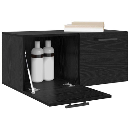 vidaXL Wall Cabinet Black oak 80 x 36.5 x 35 cm Engineered wood