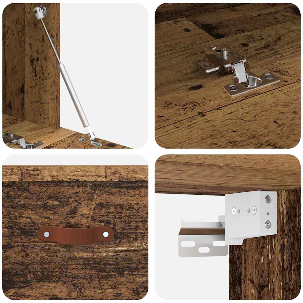 vidaXL Wall-Mounted Cabinet Wall-mounted Old Wood 100 x 36.5 x 35 cm